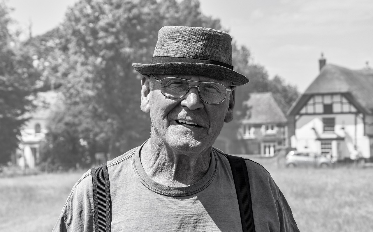 smiling elderly man